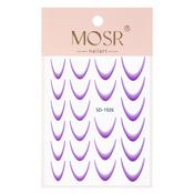 Gradient French nail stickers self-adhesive french ombre smile line purple SD-1926 approx. 23pcs. image