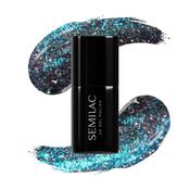 828 Grey Holo Cat Eye Hybrid Nail Polish Semilac 7ml image