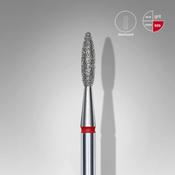 Staleks Diamond nail drill bit flame (9) red EXPERT diameter 2.1 mm / working part 8 mm image