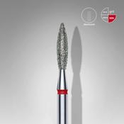 Staleks Diamond nail drill bit flame (10) red EXPERT diameter 2.3 mm / working part 10 mm image