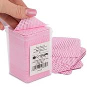 Perforated pink dust-free nail pads 5x5 cm 200 pcs