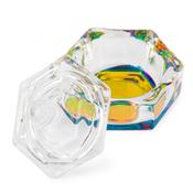 Glass cup with lid for liquid, cleaner or henna No. 2