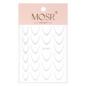 Gradient self-adhesive nail stickers 23 pcs white SD-1933
