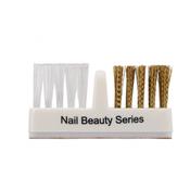 Copper-nylon brush for cleaning drill bits