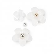 Molly Nails acrylic flowers + nail art balls white 150 pieces image