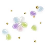 Acrylic flowers + balls for nail decoration Molly Nails mix of colors 150 pieces No. 2 image