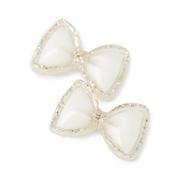 3D white bow nail decorations 20 pcs image