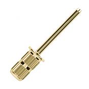 Steel mandrel carrier for abrasive caps, gold