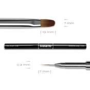 Elarto Gel Brush Oval &amp; Extreme Liner 7mm