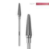 Elarto Bidirectional Carbide Tungsten Milling Cutter - Rounded Cylinder, Slim Cone No. 17