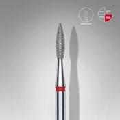 Staleks Diamond nail drill bit, pointed flame red EXPERT head diameter 2,1 mm (35)/ working part 8 mm image
