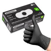 Medisterill Black Nitrile Disposable Examination and Protective Gloves – Powder-Free, Size M, 100 pcs image