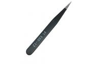 Tweezer Stainless Steel Nail Straight Black