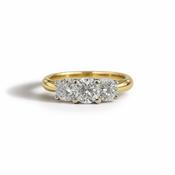18ct Gold Three Stone Diamond Ring image