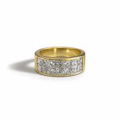18ct Yellow Gold Princess-Cut Diamond Band image