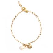 Pearly Knit Link Bracelet