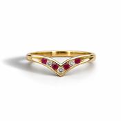 9ct Gold Ruby and Diamond Ring image