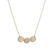 9ct Three Small Disc Pendant Necklace