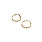 Dotted Gold Hoop Earrings