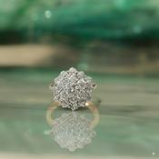 18ct Vintage Diamond Cluster Ring