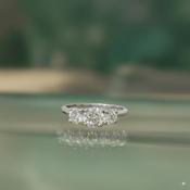 Platinum Three-Stone Diamond Ring (1.17 ct)