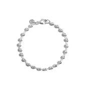 Thin Beaded Silver Bracelet image