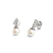 Pearl Cascade CZ Stud Earrings image