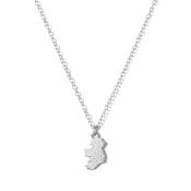 Ireland Map Pendant - Sterling Silver