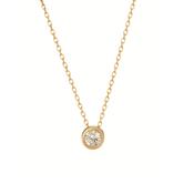 9ct Solitaire Bezel Pendant