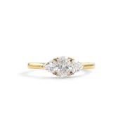 18ct Trilogy Oval &amp; Trillion Diamond Ring image