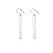 Hammered Long Bar Earrings