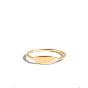 9ct Gold Engravable Bar Signet Ring image