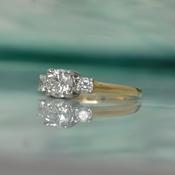 3 Stone Round Brilliant Diamond Ring