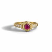 18ct Gold Ruby and Diamond Dress Ring image