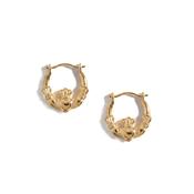 9ct Gold Claddagh Creole Hoop Earrings