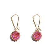 Vibrant Pink Crochet Earrings image
