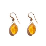 Sunflower Yellow Oval Crochet Drops