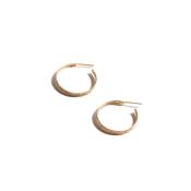 Medium Textured Hoop Earrings image