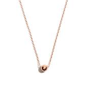 Hammered Rose Gold Ball Pendant