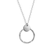 Duo Disc Necklace- Silver image