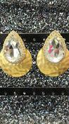 Gold and Diamanté Jewel Earrings
