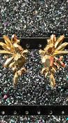 Gold Diamanté Wing Earrings
