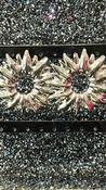 Silver Pointed Flower Earrings
