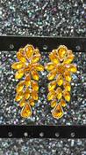 Yellow Gold Diamanté Drop Earrings