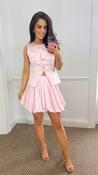 Isabella Waistcoat and Bubble Skirt Satin Co-Ord in Pink image