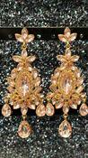 Rose Gold Diamante Chandelier Earrings