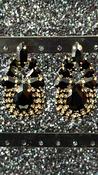 Black and Gold TearDrop Earrings