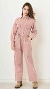 Sophie Denim Jumpsuit in Pink