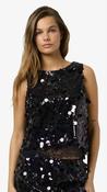 Elva Lace Trimmed Sequin Top image
