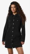 Abigail Black Denim Bling Shirt Dress